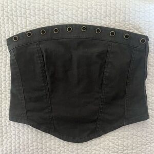 Motel Rocks Dark Grey Tube Top